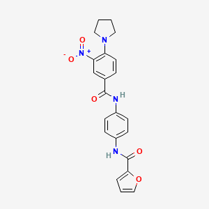 N-(4-{[3-nitro-4-(1-pyrrolidinyl)benzoyl]amino}phenyl)-2-furamide