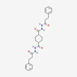 molecular formula C26H32N4O4 B4221937 N'~1~,N'~4~-bis(3-phenylpropanoyl)-1,4-cyclohexanedicarbohydrazide 