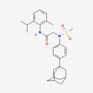 molecular formula C29H38N2O3S B4221962 N~2~-[4-(1-adamantyl)phenyl]-N~1~-(2-isopropyl-6-methylphenyl)-N~2~-(methylsulfonyl)glycinamide 