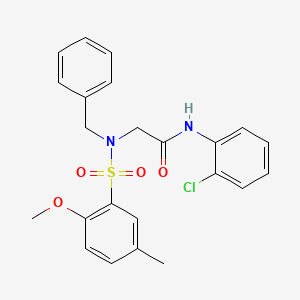 2-[benzyl-(2-methoxy-5-methylphenyl)sulfonylamino]-N-(2-chlorophenyl)acetamide