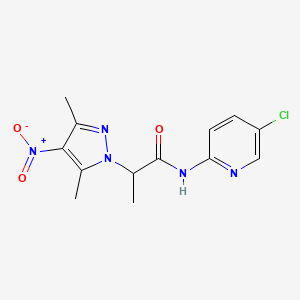 N-(5-chloro-2-pyridinyl)-2-(3,5-dimethyl-4-nitro-1H-pyrazol-1-yl)propanamide