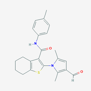 molecular formula C23H24N2O2S B422202 2-(3-Formyl-2,5-dimethyl-1H-pyrrol-1-yl)-N-(p-tolyl)-4,5,6,7-tetrahydrobenzo[b]thiophene-3-carboxamide CAS No. 366827-07-8