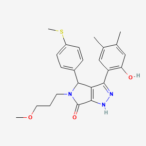 3-(2-hydroxy-4,5-dimethylphenyl)-5-(3-methoxypropyl)-4-[4-(methylsulfanyl)phenyl]-4,5-dihydropyrrolo[3,4-c]pyrazol-6(1H)-one