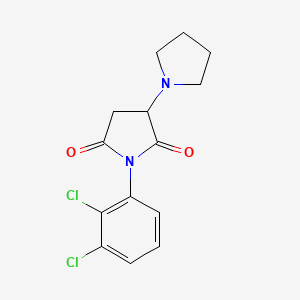 molecular formula C14H14Cl2N2O2 B4222054 1-(2,3-Dichlorophenyl)-3-pyrrolidin-1-ylpyrrolidine-2,5-dione 