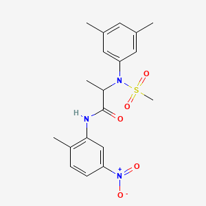 N~2~-(3,5-dimethylphenyl)-N~1~-(2-methyl-5-nitrophenyl)-N~2~-(methylsulfonyl)alaninamide