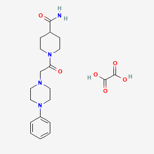 molecular formula C20H28N4O6 B4222070 Oxalic acid;1-[2-(4-phenylpiperazin-1-yl)acetyl]piperidine-4-carboxamide 