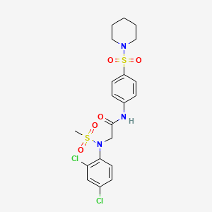 molecular formula C20H23Cl2N3O5S2 B4222098 N~2~-(2,4-dichlorophenyl)-N~2~-(methylsulfonyl)-N~1~-[4-(1-piperidinylsulfonyl)phenyl]glycinamide 