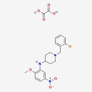 molecular formula C21H24BrN3O7 B4222139 1-[(2-bromophenyl)methyl]-N-(2-methoxy-5-nitrophenyl)piperidin-4-amine;oxalic acid 