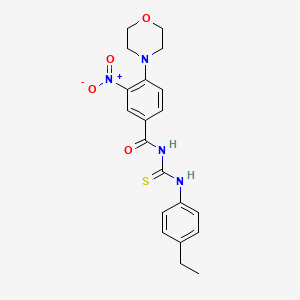 N-{[(4-ethylphenyl)amino]carbonothioyl}-4-(4-morpholinyl)-3-nitrobenzamide