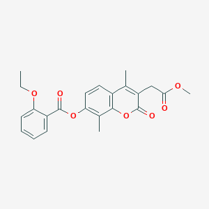 3-(2-methoxy-2-oxoethyl)-4,8-dimethyl-2-oxo-2H-chromen-7-yl 2-ethoxybenzoate