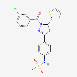 N-{4-[1-(3-Chlorobenzoyl)-5-(thiophen-2-YL)-4,5-dihydro-1H-pyrazol-3-YL]phenyl}methanesulfonamide