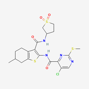 5-chloro-N-(3-{[(1,1-dioxidotetrahydro-3-thienyl)amino]carbonyl}-6-methyl-4,5,6,7-tetrahydro-1-benzothien-2-yl)-2-(methylthio)-4-pyrimidinecarboxamide