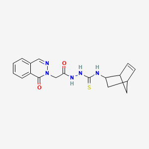 molecular formula C18H19N5O2S B4222196 N~1~-BICYCLO[2.2.1]HEPT-5-EN-2-YL-2-{2-[1-OXO-2(1H)-PHTHALAZINYL]ACETYL}-1-HYDRAZINECARBOTHIOAMIDE 