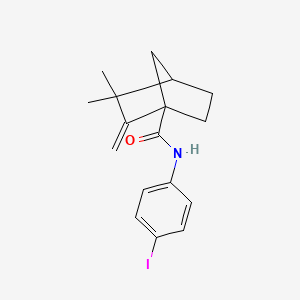 molecular formula C17H20INO B4222207 N-(4-iodophenyl)-3,3-dimethyl-2-methylenebicyclo[2.2.1]heptane-1-carboxamide 