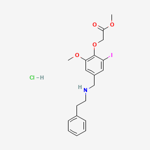 molecular formula C19H23ClINO4 B4222216 methyl (2-iodo-6-methoxy-4-{[(2-phenylethyl)amino]methyl}phenoxy)acetate 