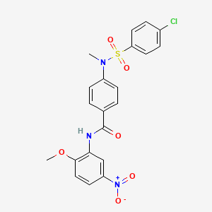 4-[[(4-chlorophenyl)sulfonyl](methyl)amino]-N-(2-methoxy-5-nitrophenyl)benzamide