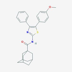 molecular formula C27H28N2O2S B422229 N-[5-(4-methoxyphenyl)-4-phenyl-1,3-thiazol-2-yl]-1-adamantanecarboxamide 