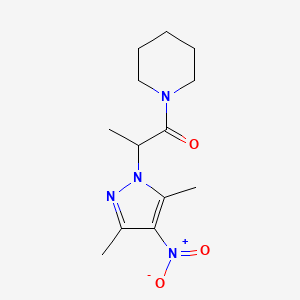 2-(3,5-Dimethyl-4-nitropyrazol-1-yl)-1-piperidin-1-ylpropan-1-one