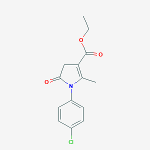 molecular formula C14H14ClNO3 B422230 ethyl 1-(4-chlorophenyl)-2-methyl-5-oxo-4,5-dihydro-1H-pyrrole-3-carboxylate 