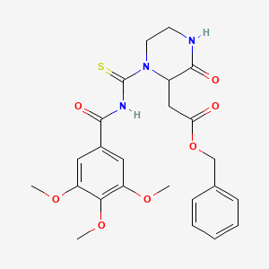 benzyl (3-oxo-1-{[(3,4,5-trimethoxybenzoyl)amino]carbonothioyl}-2-piperazinyl)acetate