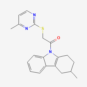 2-[(4-methylpyrimidin-2-yl)sulfanyl]-1-(3-methyl-1,2,3,4-tetrahydro-9H-carbazol-9-yl)ethanone