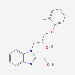 molecular formula C18H20N2O3 B4222313 1-[2-(hydroxymethyl)-1H-benzimidazol-1-yl]-3-(2-methylphenoxy)-2-propanol 