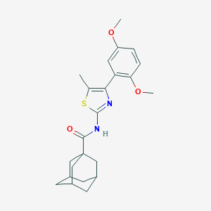 molecular formula C23H28N2O3S B422232 N-[4-(2,5-dimethoxyphenyl)-5-methyl-1,3-thiazol-2-yl]-1-adamantanecarboxamide 