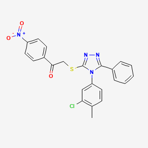 2-{[4-(3-chloro-4-methylphenyl)-5-phenyl-4H-1,2,4-triazol-3-yl]sulfanyl}-1-(4-nitrophenyl)ethanone