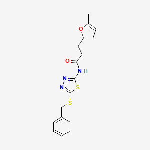 N-[5-(benzylthio)-1,3,4-thiadiazol-2-yl]-3-(5-methyl-2-furyl)propanamide