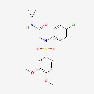 N~2~-(4-chlorophenyl)-N~1~-cyclopropyl-N~2~-[(3,4-dimethoxyphenyl)sulfonyl]glycinamide