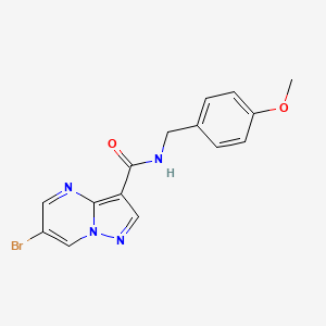 6-bromo-N-[(4-methoxyphenyl)methyl]pyrazolo[1,5-a]pyrimidine-3-carboxamide