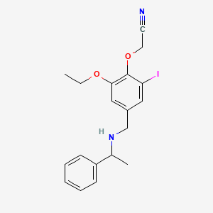 2-[2-Ethoxy-6-iodo-4-[(1-phenylethylamino)methyl]phenoxy]acetonitrile