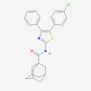 molecular formula C26H25ClN2OS B422239 N-[5-(4-chlorophenyl)-4-phenyl-1,3-thiazol-2-yl]-1-adamantanecarboxamide 