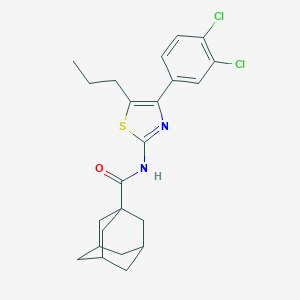 molecular formula C23H26Cl2N2OS B422240 N-[4-(3,4-dichlorophenyl)-5-propyl-1,3-thiazol-2-yl]-1-adamantanecarboxamide 