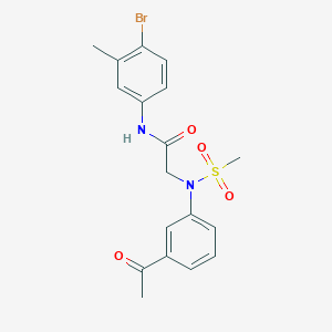 N~2~-(3-acetylphenyl)-N~1~-(4-bromo-3-methylphenyl)-N~2~-(methylsulfonyl)glycinamide