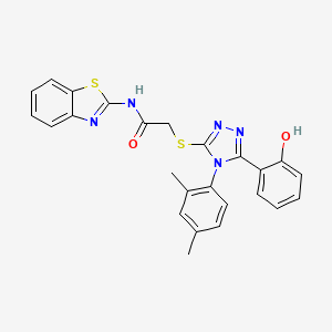 N-1,3-benzothiazol-2-yl-2-{[4-(2,4-dimethylphenyl)-5-(2-hydroxyphenyl)-4H-1,2,4-triazol-3-yl]thio}acetamide