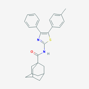 molecular formula C27H28N2OS B422242 N-[5-(4-methylphenyl)-4-phenyl-1,3-thiazol-2-yl]-1-adamantanecarboxamide 