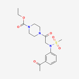 ethyl 4-[N-(3-acetylphenyl)-N-(methylsulfonyl)glycyl]-1-piperazinecarboxylate