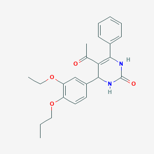 5-acetyl-4-(3-ethoxy-4-propoxyphenyl)-6-phenyl-3,4-dihydro-2(1H)-pyrimidinone