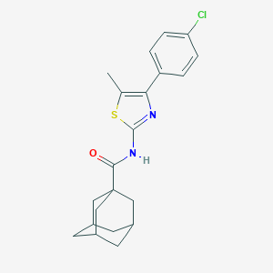 molecular formula C21H23ClN2OS B422245 N-[4-(4-chlorophenyl)-5-methyl-1,3-thiazol-2-yl]-1-adamantanecarboxamide 