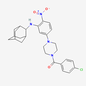 2-adamantyl{5-[4-(4-chlorobenzoyl)-1-piperazinyl]-2-nitrophenyl}amine