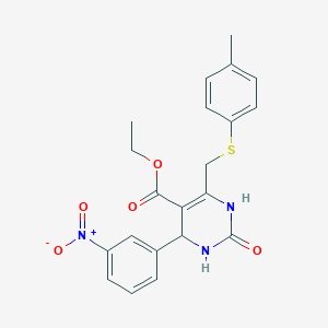 Ethyl 6-{[(4-methylphenyl)sulfanyl]methyl}-4-(3-nitrophenyl)-2-oxo-1,2,3,4-tetrahydropyrimidine-5-carboxylate