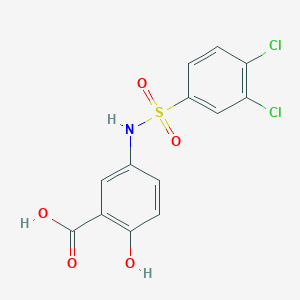 molecular formula C13H9Cl2NO5S B4222467 5-[(3,4-Dichlorophenyl)sulfonylamino]-2-hydroxybenzoic acid 