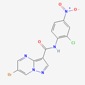 6-bromo-N-(2-chloro-4-nitrophenyl)pyrazolo[1,5-a]pyrimidine-3-carboxamide