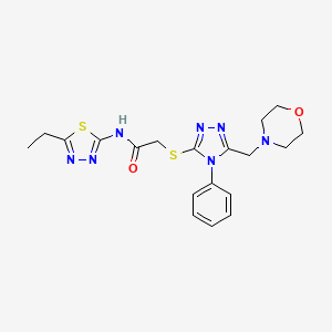 N-(5-ethyl-1,3,4-thiadiazol-2-yl)-2-{[5-(4-morpholinylmethyl)-4-phenyl-4H-1,2,4-triazol-3-yl]thio}acetamide