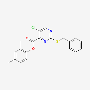 molecular formula C20H17ClN2O2S B4222552 2,4-dimethylphenyl 2-(benzylthio)-5-chloro-4-pyrimidinecarboxylate 