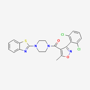 [4-(1,3-Benzothiazol-2-yl)piperazin-1-yl]-[3-(2,6-dichlorophenyl)-5-methyl-1,2-oxazol-4-yl]methanone