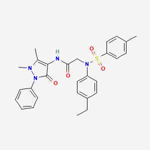 N~1~-(1,5-dimethyl-3-oxo-2-phenyl-2,3-dihydro-1H-pyrazol-4-yl)-N~2~-(4-ethylphenyl)-N~2~-[(4-methylphenyl)sulfonyl]glycinamide