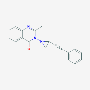 molecular formula C20H17N3O B422257 2-methyl-3-[2-methyl-2-(phenylethynyl)-1-aziridinyl]-4(3H)-quinazolinone 