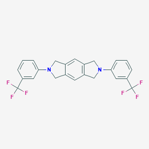 molecular formula C24H18F6N2 B422258 2,6-Bis[3-(trifluoromethyl)phenyl]-1,2,3,5,6,7-hexahydropyrrolo[3,4-f]isoindole 